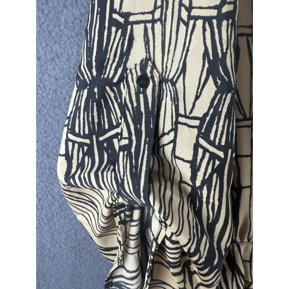 Coldwater Creek roll sleeve midi dress Size 16 NWT Southwestern Aztec
